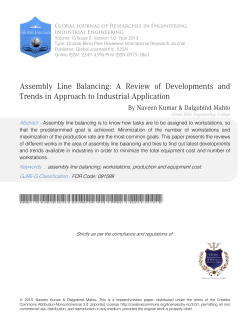 Assembly Line Balancing