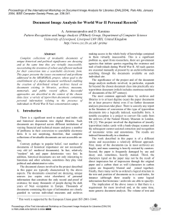 Document Image Analysis for World War II Personal Records