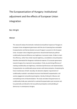 The Europeanisation of Hungary