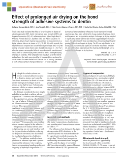 Effect of prolonged air drying on the bond strength of adhesive
