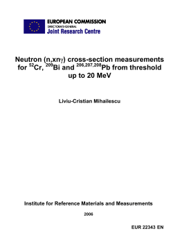 Neutron (n,xn&gamma;) cross-section measurements for Cr, Bi and Pb from