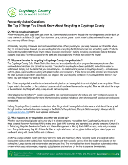 Recycling FAQs - City of Strongsville