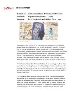 Exhibition: Guillermo del Toro: At Home with Monsters On View
