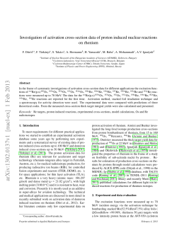 Investigation of activation cross-section data of proton induced