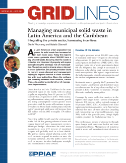 Managing municipal solid waste in Latin America and the Caribbean