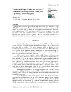 TOPICAL STRUCTURE ANALYSIS OF PROFESSIONAL WRITING