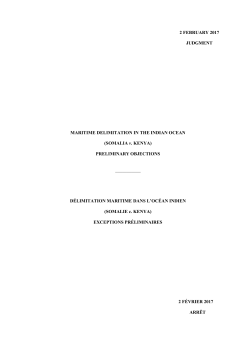 2 FEBRUARY 2017 JUDGMENT MARITIME DELIMITATION IN THE