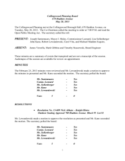 minutes - Collingswood