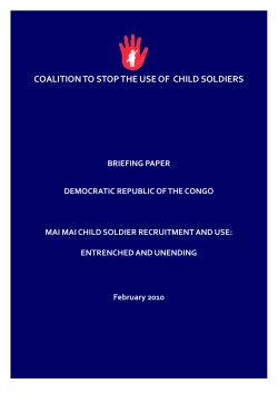 COALITION TO STOP THE USE OF CHILD SOLDIERS