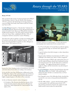 May WAVES - Rotary Club of Milwaukee