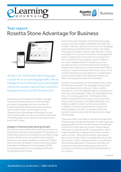 Rosetta Stone Advantage for Business