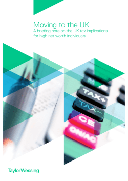 Moving to the UK - Tax implications for high net worth individuals in