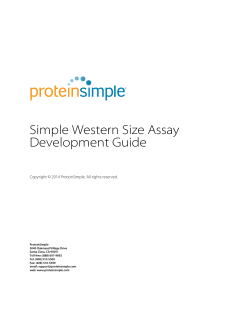 Simple Western Size Assay Development Guide
