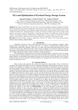 FEA and Optimization of Flywheel Energy Storage System