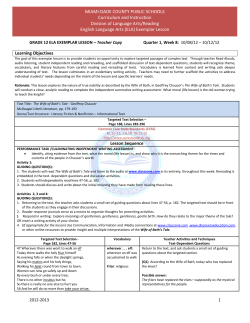 (ELA) Exempl - Language Arts - Miami