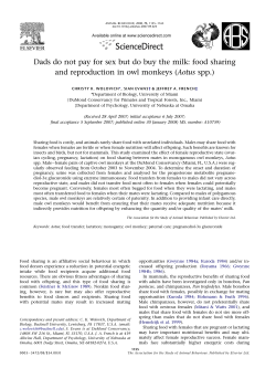 Dads do not pay for sex but do buy the milk: food sharing and