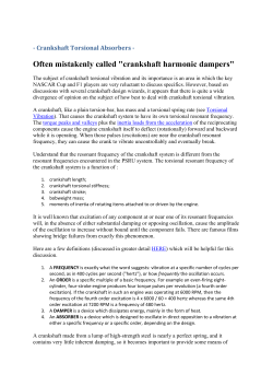 Often mistakenly called "crankshaft harmonic dampers"