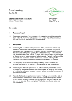 PC067 Bus speeds in London