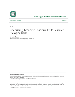 Overfishing: Economic Policies in Finite Resource Biological Pools