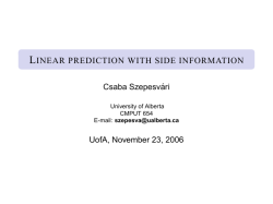 Linear prediction with side information