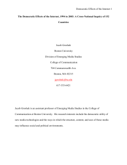 A Ten-Year Profile of the Democratic and Economic Agency of the