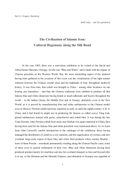 The Civilization of Islamic Iran: Cultural Hegemony along the Silk