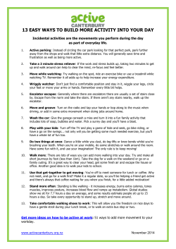 14 Easy ways to build more activity into your day