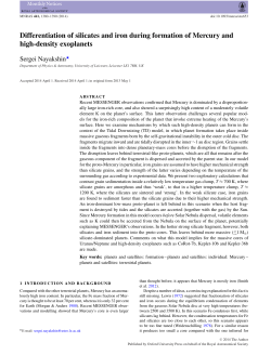 Differentiation of silicates and iron during formation of Mercury and