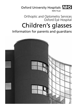 Children`s glasses - Oxford University Hospitals