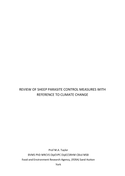 review of sheep parasite control measures with reference to climate