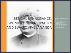 bengal renaissance, women`s emancipation and swami vivekananda
