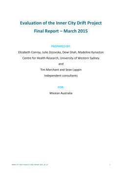 Evaluation report for the Inner City Drift Project