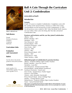 Roll A Coin Through the Curriculum Unit 2: Confederation