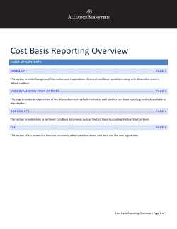 Cost Basis Reporting Overview
