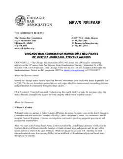 news release - The Chicago Bar Association