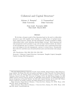 Collateral and Capital Structure