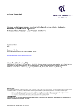 German social insurance as a negative foil in Danish - VBN