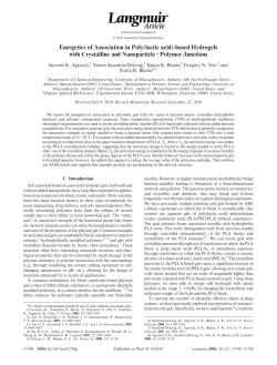 Energetics of Association in Poly(lactic acid)