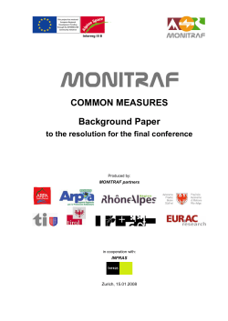 COMMON MEASURES Background Paper