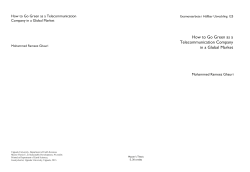 How to Go Green as a Telecommunication Company in a