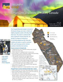 Large Gold Discovery in Yukon, Canada