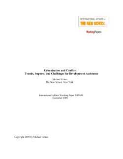 Urbanization and Conflict: Trends, Impacts, and