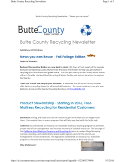 Butte County Recycling Newsletter