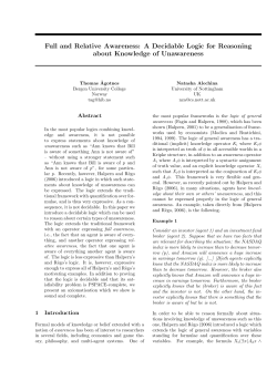 Full and relative awareness: A decidable logic for reasoning about