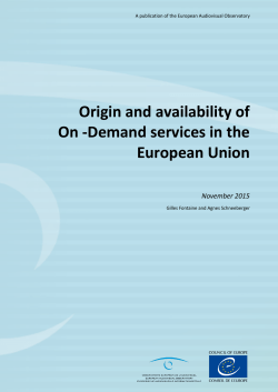 Origin and availability of On-Demand services in the European Union