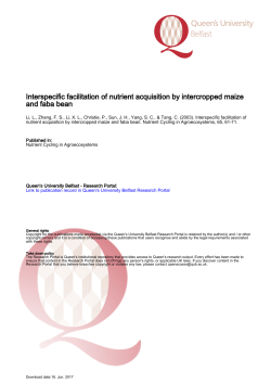 Interspecific facilitation of nutrient acquisition by intercropped