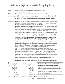 Proportions and Graphing