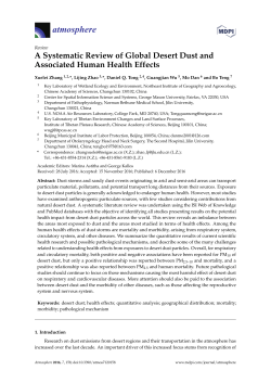 A Systematic Review of Global Desert Dust and Associated Human