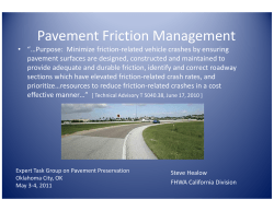 Pavement Friction Management