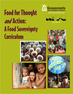 Food Sovereignty Curriculum &ndash; Overview